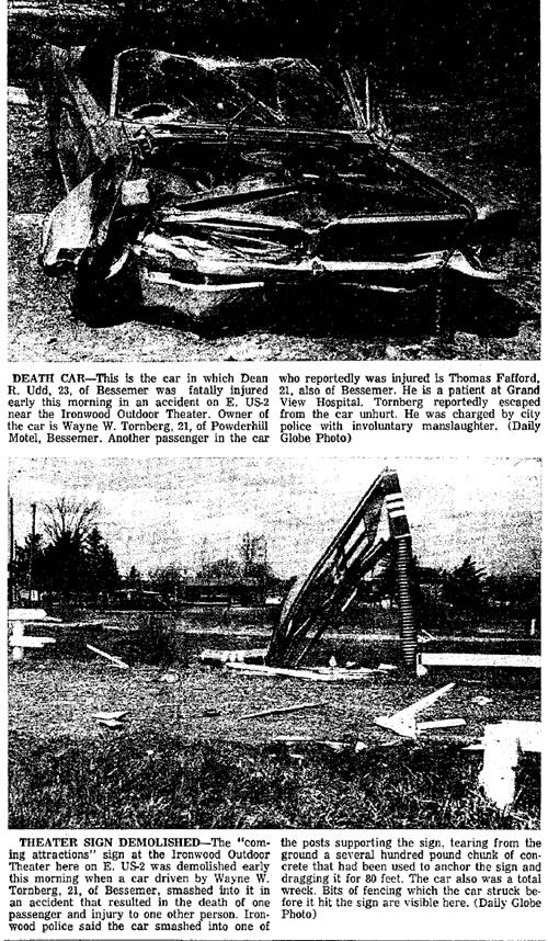 Ironwood Drive-In Theatre - Old Article From Ron Gross